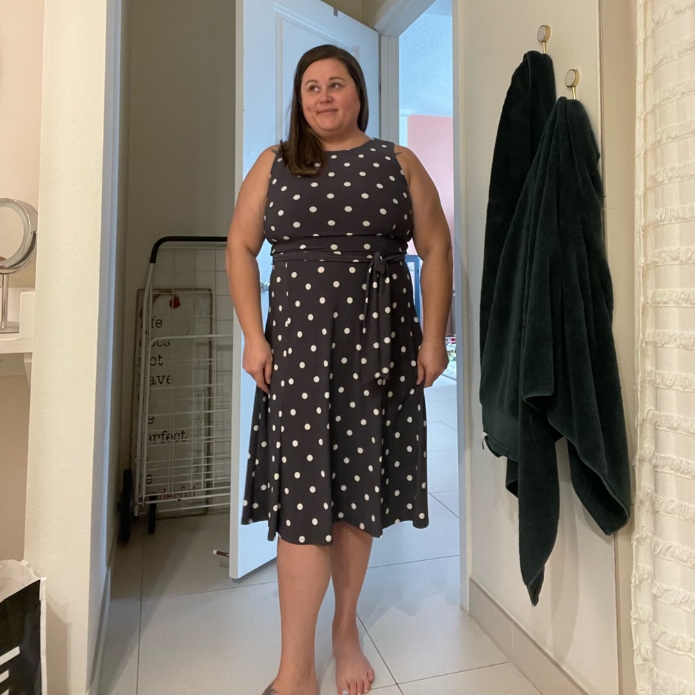 Polka dot work dress